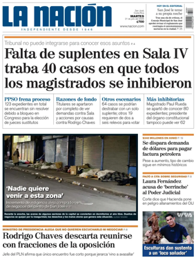 Cover of La Nacion (Costa Rica)