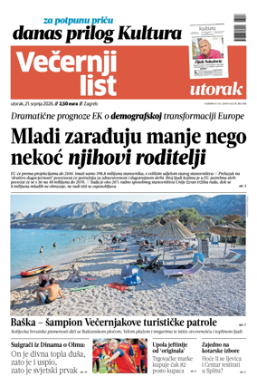 Cover of Vecernji list - Zagreb