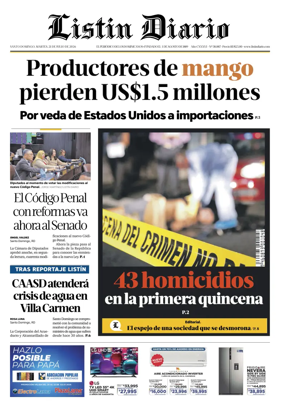 Cover of Listin Diario
