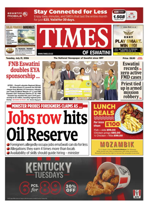 Cover of Times of Eswatini