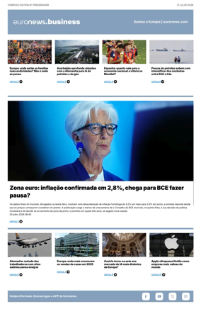 Cover of Euronews Business (Portuguese)