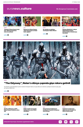 Cover of Euronews Culture and Sport (Turkish) Compiled Edition