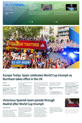 Cover of Euronews World Cup