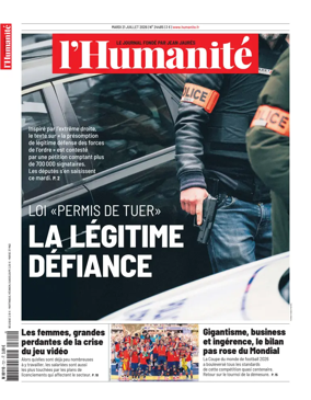 Cover of L'HUMANITE