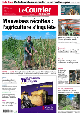 Cover of Le Courrier de l’Ouest (Cholet)