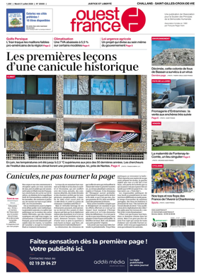 Cover of Ouest France (Challans / Saint-Gilles-Croix-de-Vie)