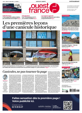 Cover of Ouest France (Chateaubriant)