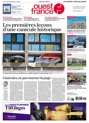 Cover of Ouest France (Les Herbiers / Montaigu)