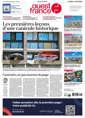 Cover of Ouest France (Loudeac / Rostrenen)