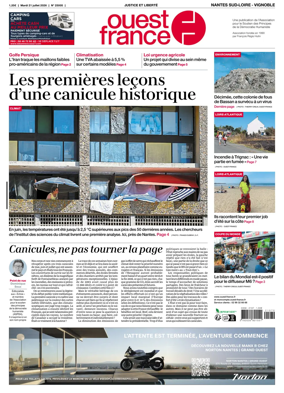 Cover of Ouest France (Nantes / Sud-Loire / Vignoble)