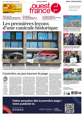 Cover of Ouest France (Nord-Finistere)