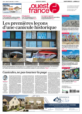 Cover of Ouest-France (Saint-Brieuc Lamballe)