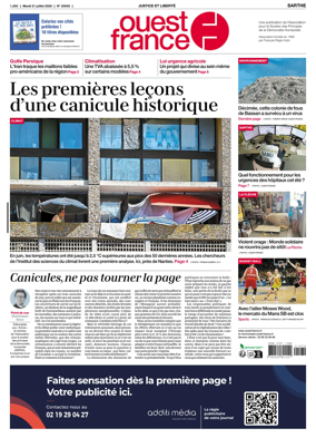 Cover of Ouest France (Sarthe)