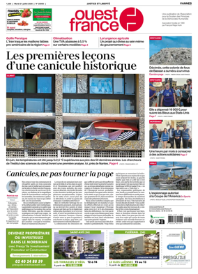 Cover of Ouest France (Vannes)