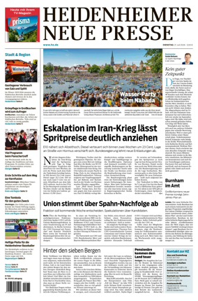 Cover of Heidenheimer Neue Presse