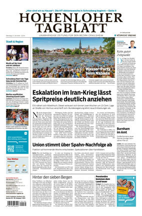 Cover of Hohenloher Tagblatt