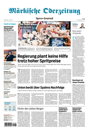 Cover of Markische Oderzeitung Spree-Journal