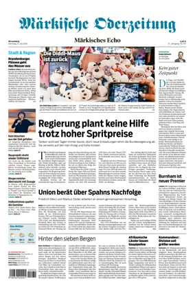 Cover of Markische Oderzeitung Strausberg