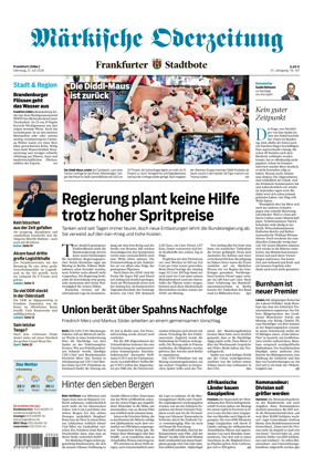 Cover of Markische Oderzeitung Frankfurt (Oder)