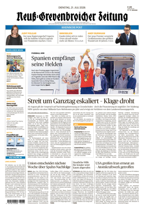 Cover of Neuss-Grevenbroicher Zeitung Neuss