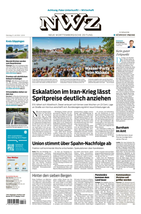 Cover of NWZ – Neue Wurttembergische Zeitung