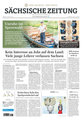 Cover of Sachsische Zeitung (Hoyerswerda)
