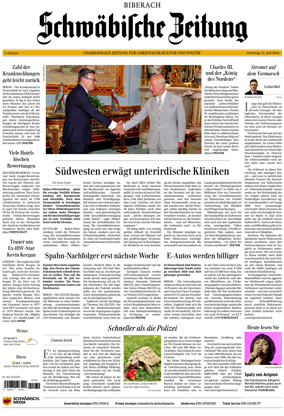 Cover of Schwabische Zeitung (Biberach)