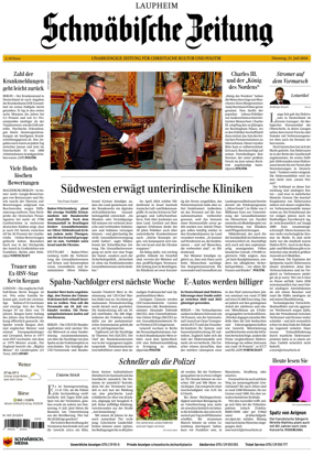 Cover of Schwabische Zeitung (Laupheim)