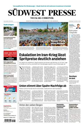 Cover of SUDWEST PRESSE - Neckar-Chronik