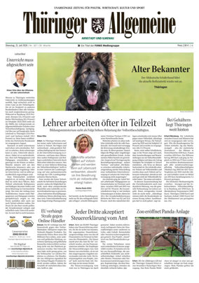 Cover of Thuringer Allgemeine (Arnstadt und Ilmenauz)