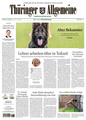 Cover of Thuringer Allgemeine (Sonderhausen und Artern)