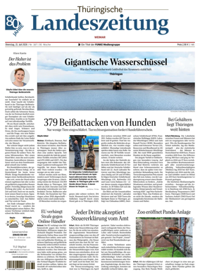 Cover of Thuringische Landeszeitung (Weimar)