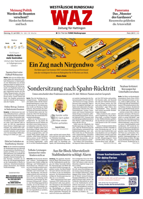 Cover of Westdeutsche Allgemeine Zeitung (Hattingen)