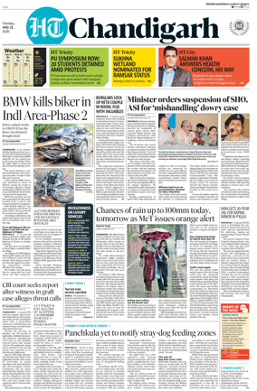 Cover of Hindustan Times (Chandigarh) - Live