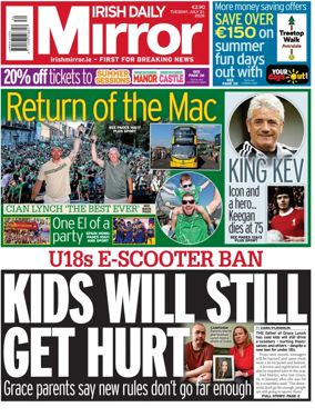 Cover of Irish Daily Mirror