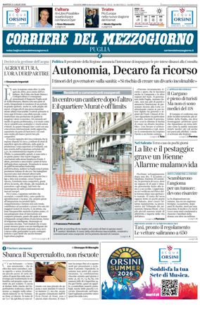 Cover of Corriere del Mezzogiorno (Puglia)