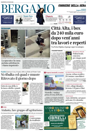 Cover of Corriere della Sera (Bergamo)