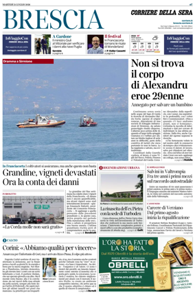 Cover of Corriere della Sera (Brescia)