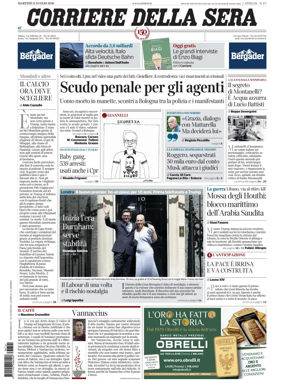 Cover of Corriere della Sera