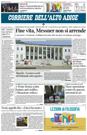 Cover of Corriere dell'Alto Adige