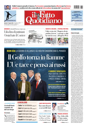 Cover of Il Fatto Quotidiano