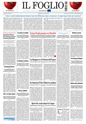 Cover of Il Foglio Quotidiano