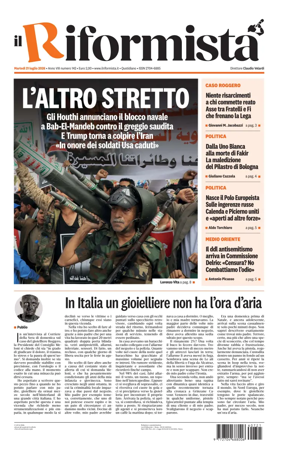 Cover of Il Riformista (Italy)