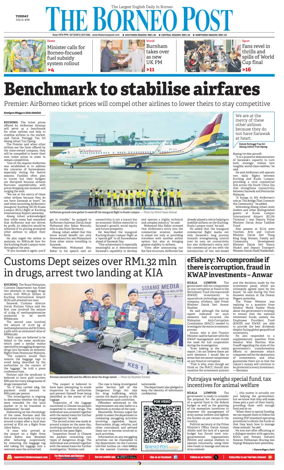 Cover of The Borneo Post (Sarawak)