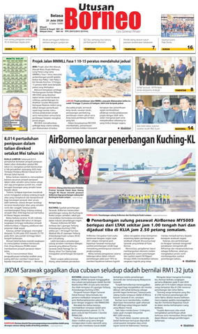 Cover of Utusan Borneo (Sarawak)