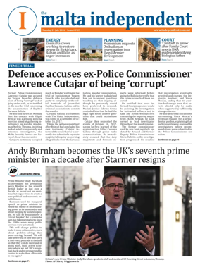 Cover of Malta Independent