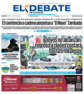 Cover of El Debate de Culiacan