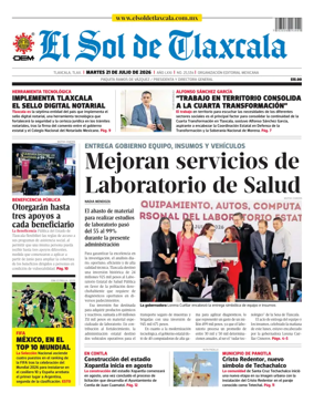 Cover of El Sol de Tlaxcala