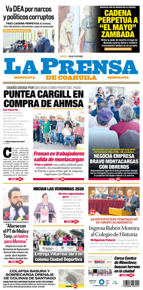 Cover of La Prensa de Coahuila