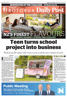 Cover of Rotorua Daily Post